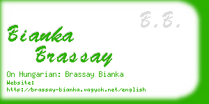 bianka brassay business card